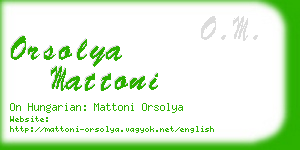 orsolya mattoni business card